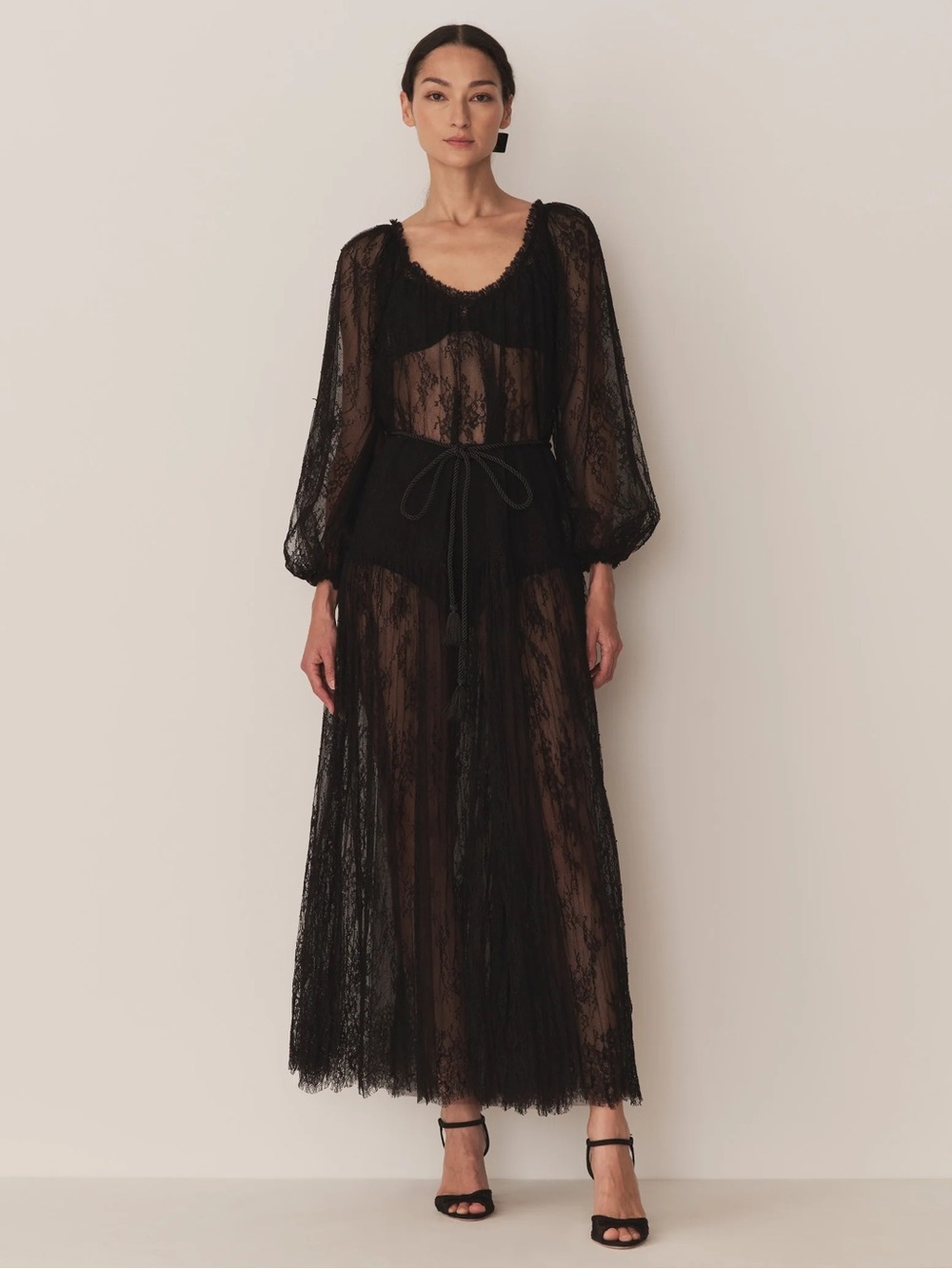 Doen Nevaeh Black Lace dress Size XL